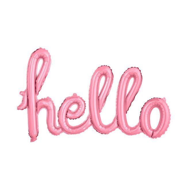 Festival Party Venue Layout English Letter Hello Party Aluminum Film Balloon Decoration